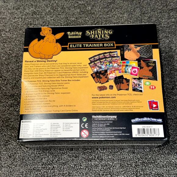 Pokémon Trading Card Game Shining Fates Elite Trainer Box Eevee Age 3+ 290-80817 - Picture 2 of 3